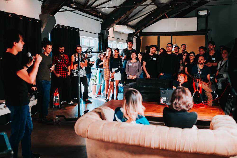 Work team in a presentation